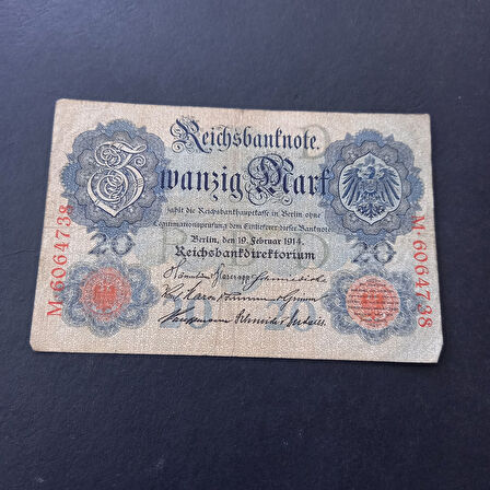 Escoines 3996368f3eec02d93f 1914 Almanya Berlin M serisi 20Mark ÇT