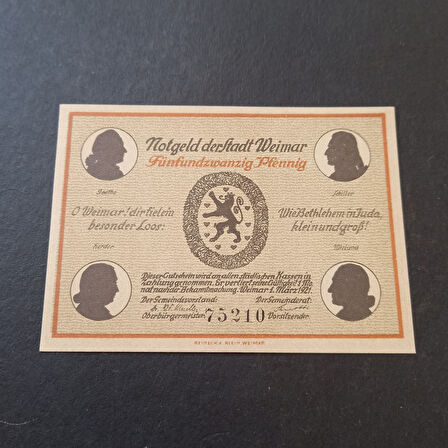 Escoines 3996368f4073fd627c 1921 Almanya 25 pfening Notgeld