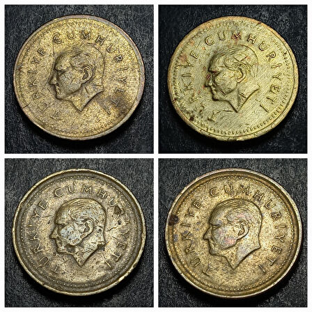 Escoines Koleksiyon 3996368f4165f4c789 1995 / 1996 / 1997 /1998 ÇT 5000lira eski madeni para