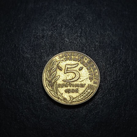 Escoines Koleksiyon 3996368f417af8ade2 1986 Fransa 5 cetimes çt eski yabancı madeni para