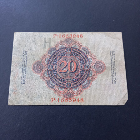 Escoines Koleksiyon 3996368f550d5094dd 1914 Berlin P.166 serisi 20Mark ÇT eski yabancı kağıt para