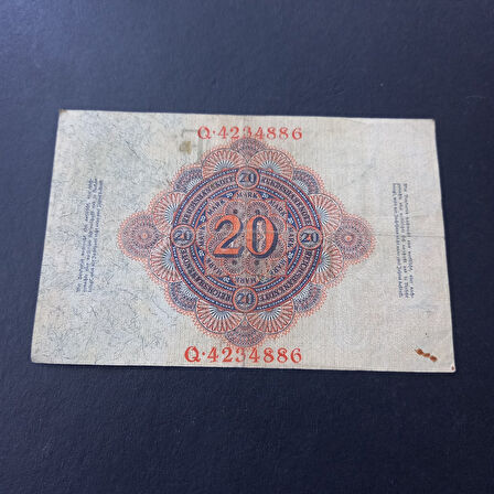 Escoines 3996368f55d79d7d7a 1914 Almanya Berlin O.423 serisi 20 Mark ÇT+