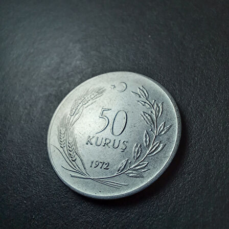 Escoines Koleksiyon 3996368f5624dc49bd 1972 Akmonital 50Kuruş ÇÇT+/ÇA eski madeni para