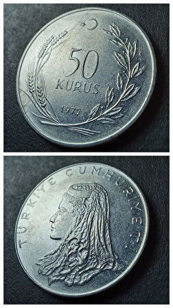 Escoines Koleksiyon 3996368f5633ebfa67 1977 Akmonital 50 Kuruş ÇA/ÇİL eski madeni para