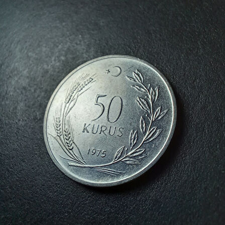 Escoines Koleksiyon 3996368f56be890d3f 1975 Akmonital 50 Kuruş ÇÇT+/ÇA eski madeni para