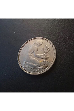 Escoines Koleksiyon 3996368f56feaead8f 1987 Almanya 50 pfennig Çil eski yabancı madeni para