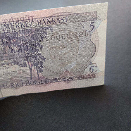 Escoines 3996368f6c7bdf1d6d 6.Emisyon 5Türk-Lirası J82-300021 Seri Numara CA