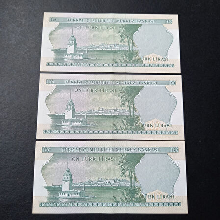 Escoines 3996368f7fbb8f0e4b Seri Takipli ÇİL 3 Adet 10 Lira 6.Emisyon E53 1.Tertip