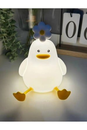 Silikon Renkli Usb Şarj Edilebilir Armut Şeklinde Hediyelik Gece Lambası