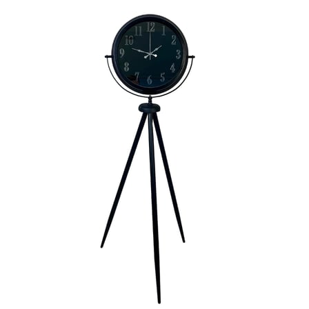 Siyah Elegance Aynalı Tripod 150 x 45 Cm Ayaklı Saat iegxx