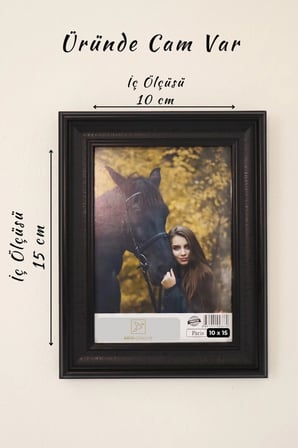 Elit Seri 10 x 15 Siyah Fotoğraf Çerçevesi Camlı Dekoratif Duvar&Masa Plastik Çerçeve