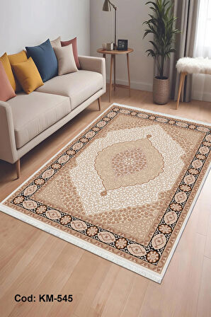 Pamuk Dokuma Taban Kaymaz Yıkanabilir Klasik Desenli  Salon Halısı Mutfak Halısı Koridor Halısı