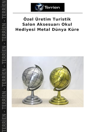 Özel Üretim Turistik Salon Aksesuarı Okul Hediyesi Metal Dünya Küre
