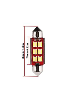 Sofit Led Canbus 39 Mm Iç Aydınlatma Plaka Tavan Lambası 2 Adet