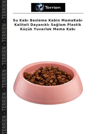 Su Kabı Besleme Kabin MamaKabı Kaliteli Dayanıklı Sağlam Plastik Küçük Yuvarlak Mama Kabı