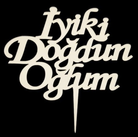 Özel Üretim Gün Eğlence Dekor İYİ Kİ DOĞDUN OĞLUM GOLD PASTA PLEKSİ
