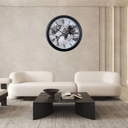 Siyah Atlas 60 x 60 Cm Metal Duvar Saati iegxx