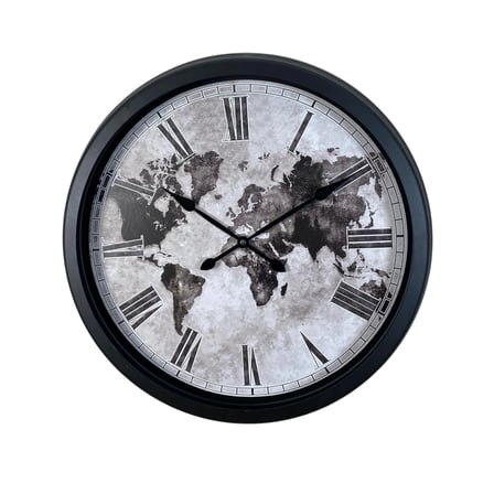 Siyah Atlas 60 x 60 Cm Metal Duvar Saati iegxx