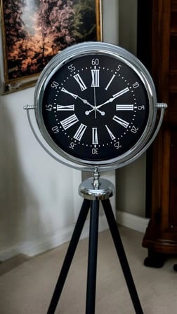 Majestic Krom Tripod Ayaklı Saat iegxx