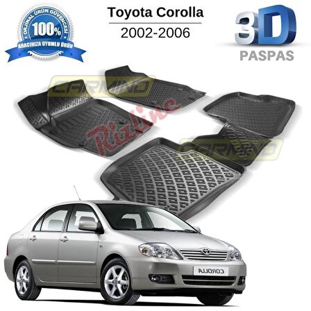 Toyota Corolla 3D Havuzlu Paspas 2002-2006