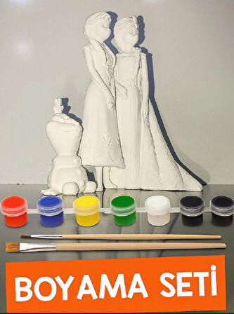 Buzlar Ülkesi Elsa Boyama seti 20cm Eğitici, Eğlenceli ve Renkli