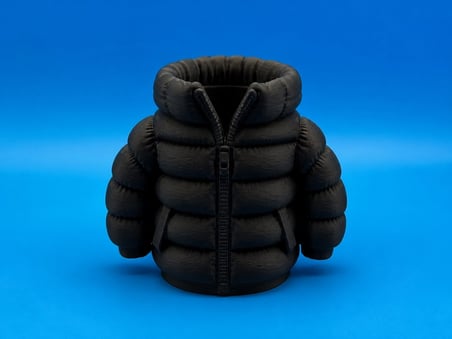 3D Baskı Şişme Mont Kalemlik - Masaüstü Organizer-Siyah