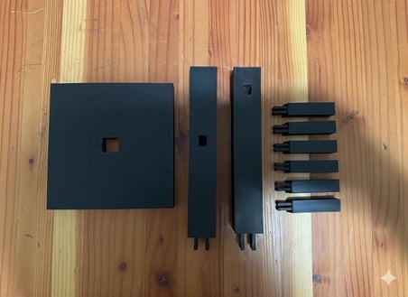 3D Baskı 6`lı Kupa Askılığı Kupa Ağacı Vidasız Montajlı Fincan Tutucu Mutfak Kupa Standı Siyah
