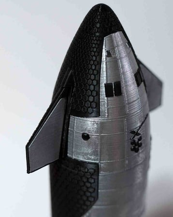 Starship Roket 1 : 100 Ölçek 52 Cm - Dekoratif Biblo ve 3D Maket Obje 52cm