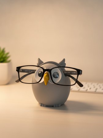 Baykuş Gözlük Tutucu - Dekoratif ve Kullanışlı 3D Maket Aksesuar