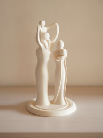 Aile Biblo Dekorasyon Sevgililer Günü 20 Cm - Dekoratif Biblo ve 3D Maket Obje 20cm