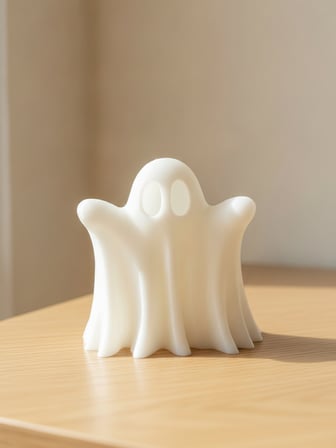 Karanlıkta Parlayan Sevimli Hayalet Figürü 10 Cm - Dekoratif Biblo ve 3D Maket Obje