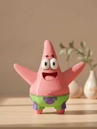 Patrick Star 15 Cm - Dekoratif Biblo ve 3D Maket Obje 15cm