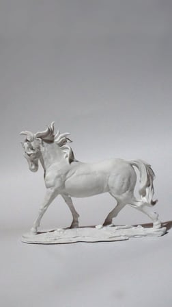 Koşan At Modeli - Dekoratif 3D Maket Hediyelik 15cm