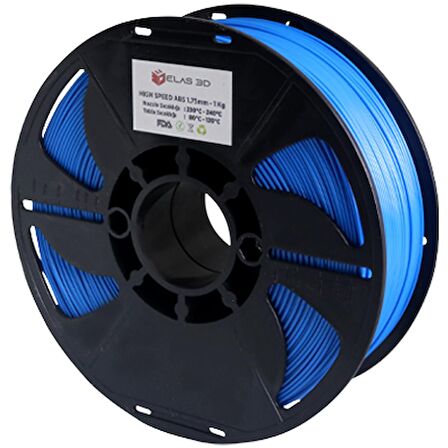 Elas Hyper ABS Filament Mavi 1.75 MM 1Kg Standart