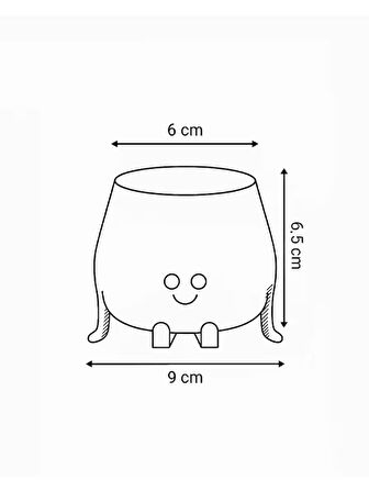 Dekoratif Sevimli Figürlü Saksı | Oturan Saksı | Kaktüs & Sukulent Mini Saksı – 3D Baskı