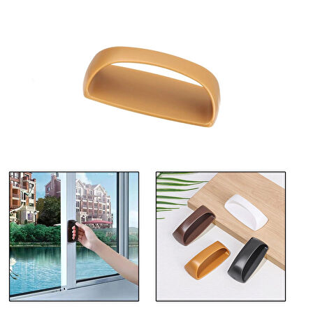 Microcase Plastik Yapışkanlı Sürgülü Pencere Çekmece Kapı Kolu Tutacağı - BEYAZ AL4834 1 Adet
