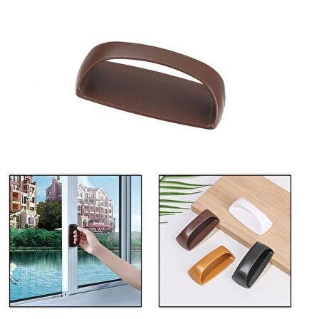 Microcase Plastik Yapışkanlı Sürgülü Pencere Çekmece Kapı Kolu Tutacağı - BEYAZ AL4834 1 Adet