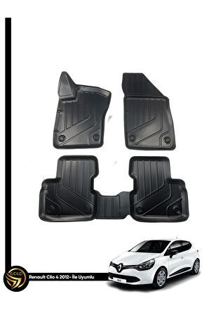 Renault Clio 4 2012-2020 İle Birebir Uyumlu 3D Oto Paspas Ruins