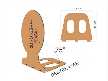 3D Ayaklı Ahşap Robot Kedi Fotoğraf Baskı