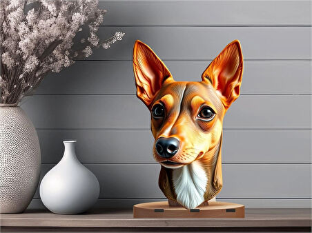 3D Ayaklı Ahşap Köpek Fotoğraf Baskı