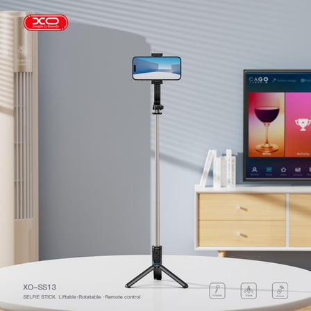 Premium SS13 Bluetooth Kumandalı Tripod Selfie Çubuğu Mobil Stand Çekim Ayağı Telefon Tutucu