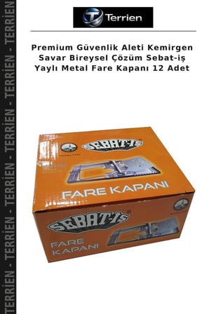 Premium Güvenlik Aleti Kemirgen Savar Bireysel Çözüm Sebat-iş Yaylı Metal Fare Kapanı 12 Adet