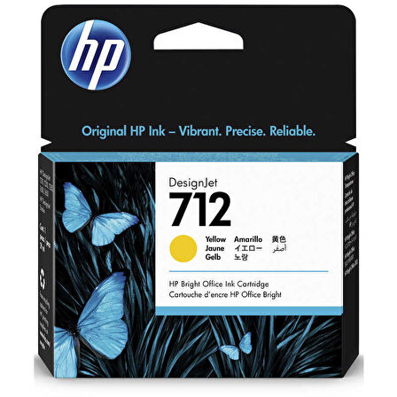 Hp 712-3ED69A Sarı Orjinal Kartuş