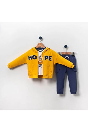 Necix's Hope Nakışlı Hardal Erkek Çocuk Takımı 233115