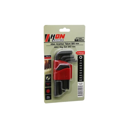 9PCS SİYAH KISA - DÜZ 120MM ALYAN ALLEN ANAHTAR TAKIMI BRKT-702279 (5671) gotlthmngoxx