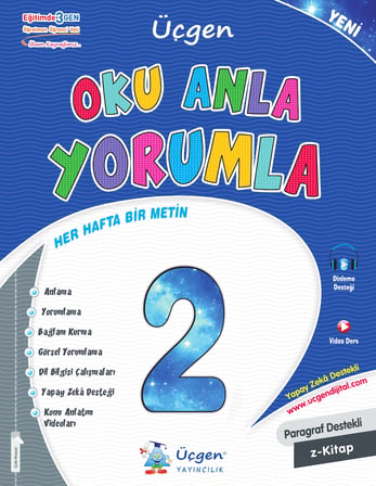 2.SINIF - Üçgen Süper Üçlü Tüm Dersler + Oku Anla + Problemler+Hediye( Smiling Practice)