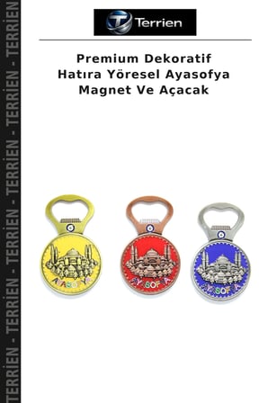 Premium Dekoratif Hatıra Yöresel Ayasofya Magnet Ve Açacak