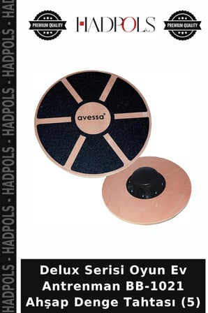 Delux Serisi Oyun Ev Antrenman BB-1021 Ahşap Denge Tahtası (5)