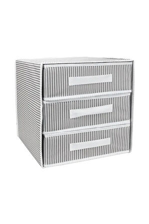 ALAS 3 Gözlü/Bölmeli Çekmece Yeni Sezon Nano Teknoloji Kumaş 32*32*32cm