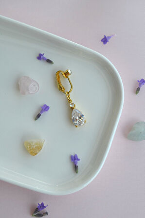 Damla Taşlı Deliksiz Göbek Piercingi